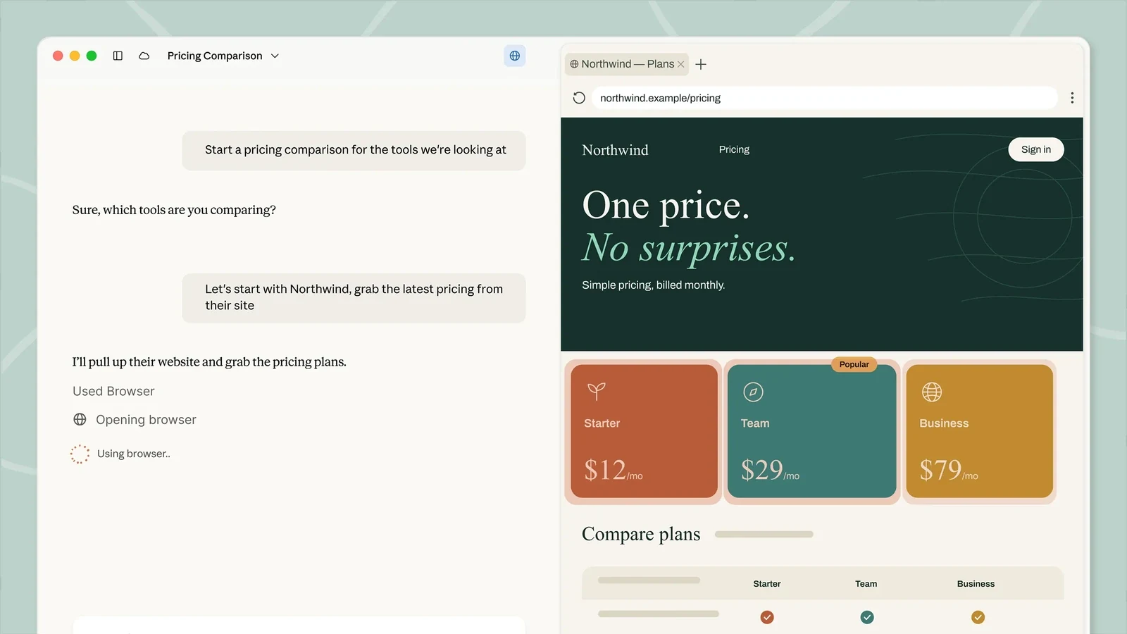 Claude Cowork desktop interface showing local folder access, multi-step task progress, and document outputs