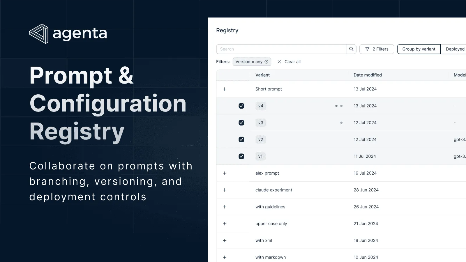 Launch Week Day 3: Prompt & Configuration Registry