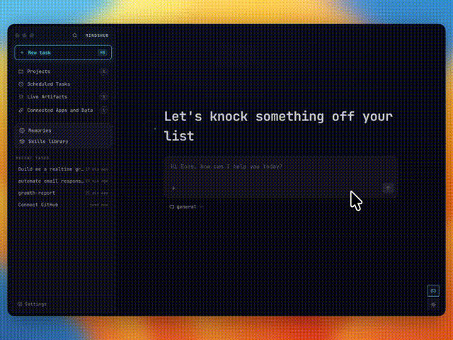 MindsHub interface for connected data work